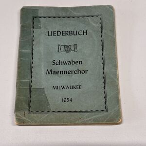 Vintage Liederbuch Schwaben Maennerchor Milwaukee 1954 Christmas Song Book Small